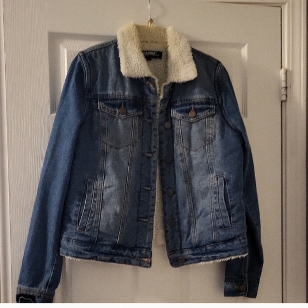 Denim Jacket with Sherpa Lining